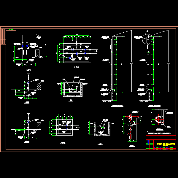 油灌消防及排水CAD图纸(安装大样图) - 3