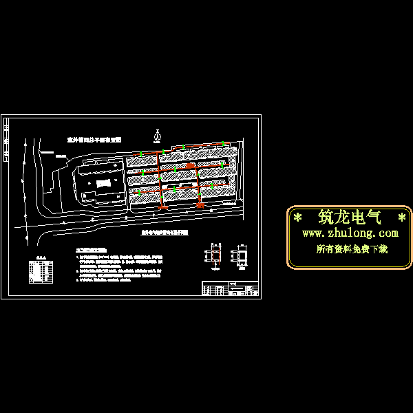 室外电气综合管沟布置CAD平面图 - 1