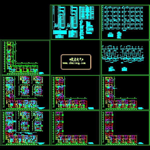 6层住宅楼电气CAD施工图纸(照明配电系统)() - 1