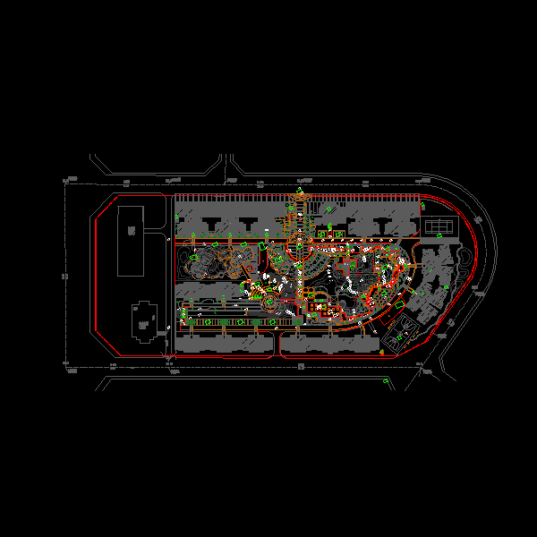 CAD小区中心游园景观设计 - 1