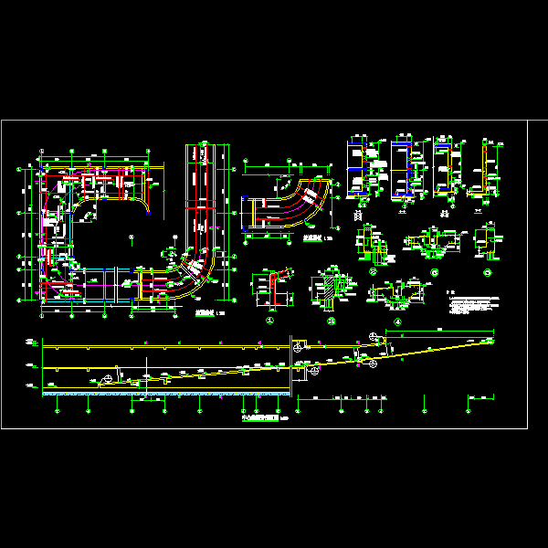 地下车库汽车坡道节点构造详细设计CAD图纸 - 1