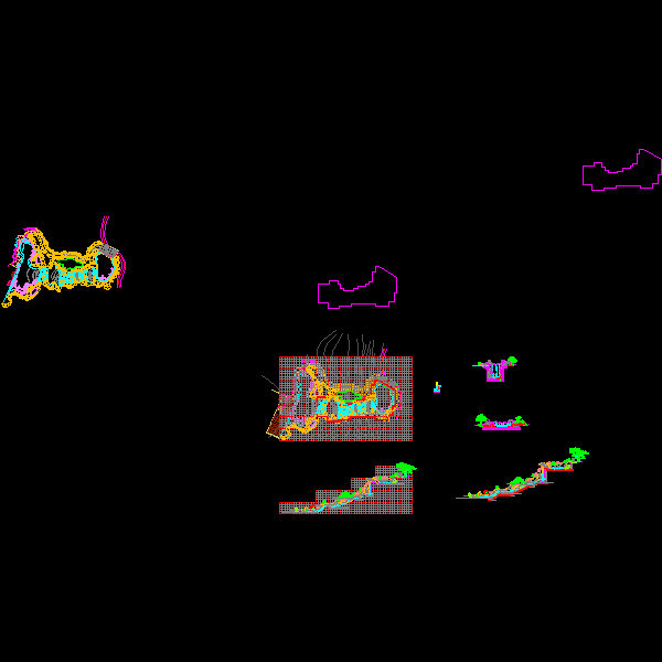 公园瀑布施工CAD详图纸 - 1