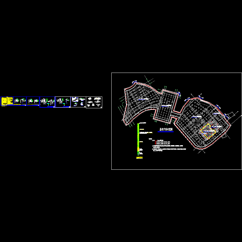 加筋水泥土桩锚及土钉墙深基坑支护CAD施工大样图 - 1