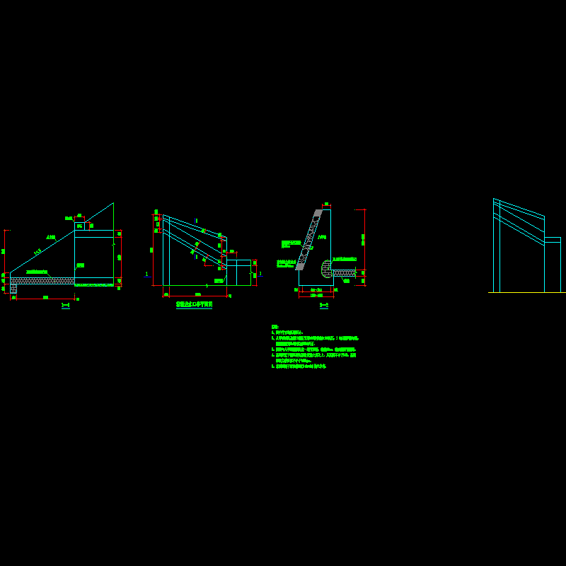 2-3m×2m双孔箱涵八字进水口大样CAD图纸 - 1