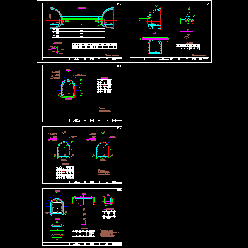 隧道工程人行横洞CAD施工图纸 - 1