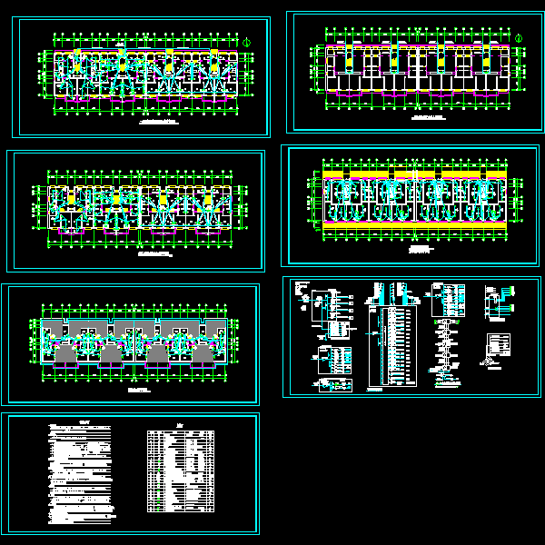 5层住宅楼电气CAD施工图纸(砖混结构) - 1