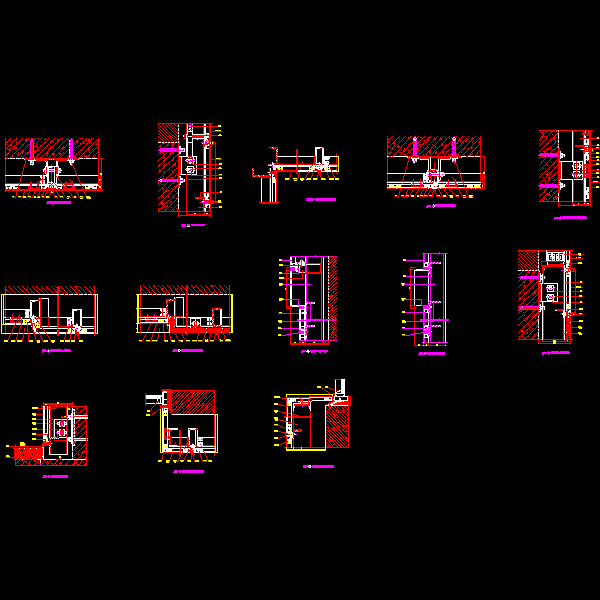 铝板幕墙节点详细设计CAD图纸 - 1