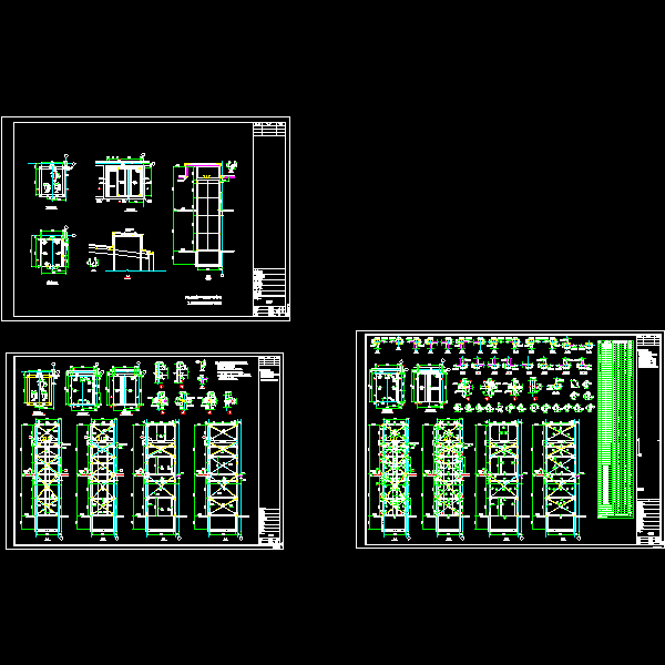 电梯井钢结构做法节点构造详细设计CAD图纸 - 1