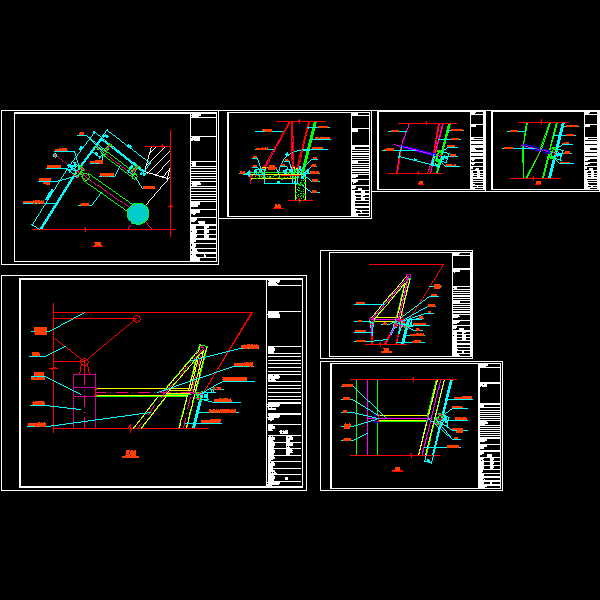 点式幕墙节点构造详细设计CAD图纸 - 1