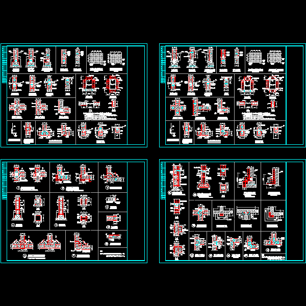 砖混抗震加固通用CAD详图（4页图纸） - 1