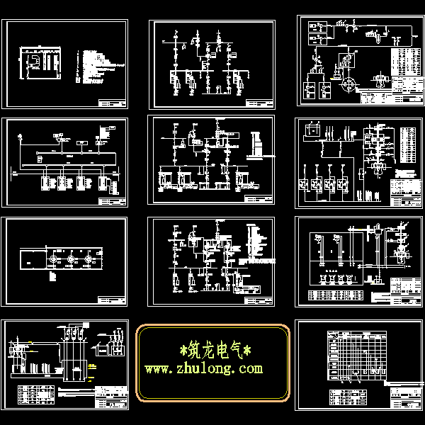 水力发电厂电气部分与水部分系统CAD图纸 - 1