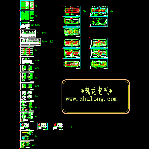 9层医院综合楼电气CAD施工图纸() - 1