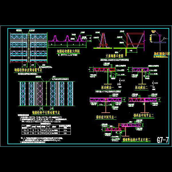 钢承板节点构造详细设计CAD图纸 - 1