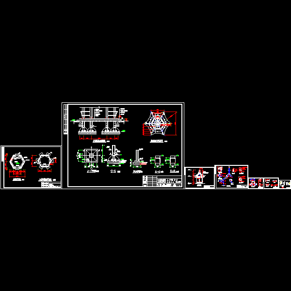 六角亭结构详细设计CAD图纸 - 1