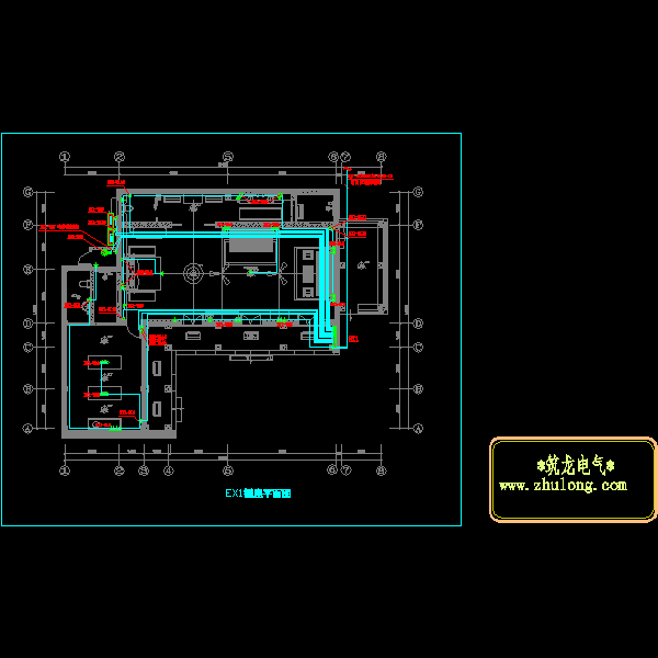 酒店客房电气CAD图纸(照明设计) - 1