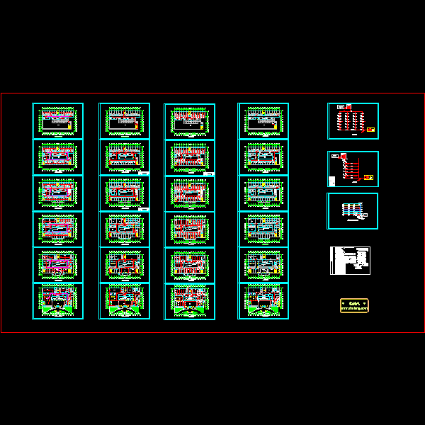 6层酒店消防系统CAD图纸 - 1