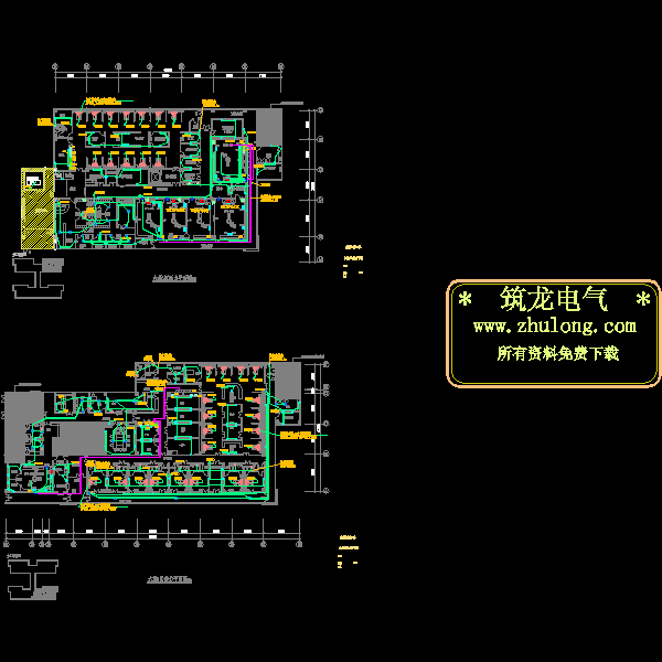 国内2层医院迁建净化工程电气CAD施工图纸(钢筋混凝土结构) - 5