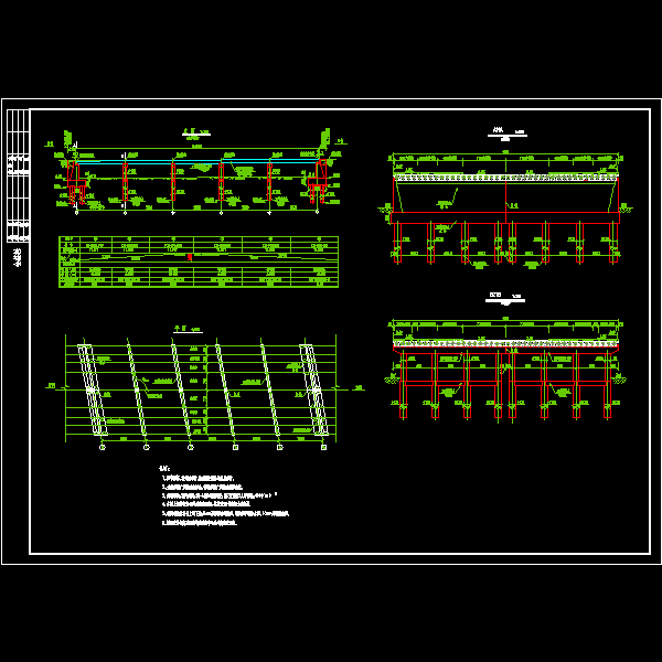 5x20m预应力空心板结构跨河桥设计CAD施工图纸 - 4