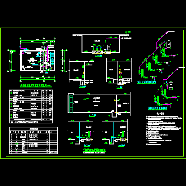 生活给水泵房设计CAD施工图纸 - 1