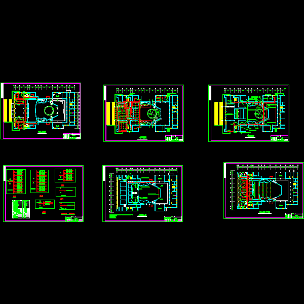 娱乐城强电CAD平面图（6页图纸） - 1