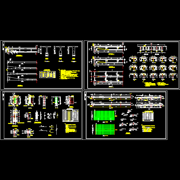 25米T梁中边梁梁端部钢筋节点构造详细设计CAD图纸 - 1