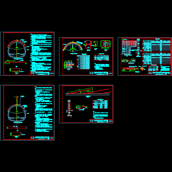 双线隧道超前长管棚构造详细设计图纸(cad图) - 1