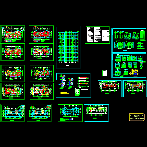 18层住宅楼电气CAD施工图纸(钢筋混凝土结构)() - 1
