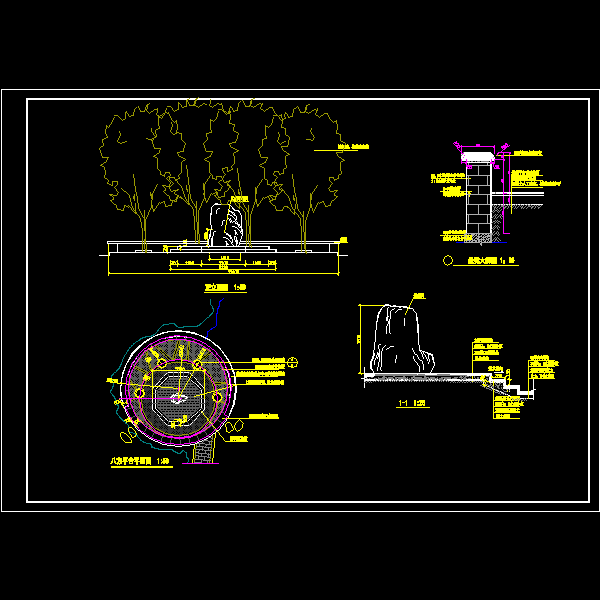 景观平台节点大样CAD图纸 - 1