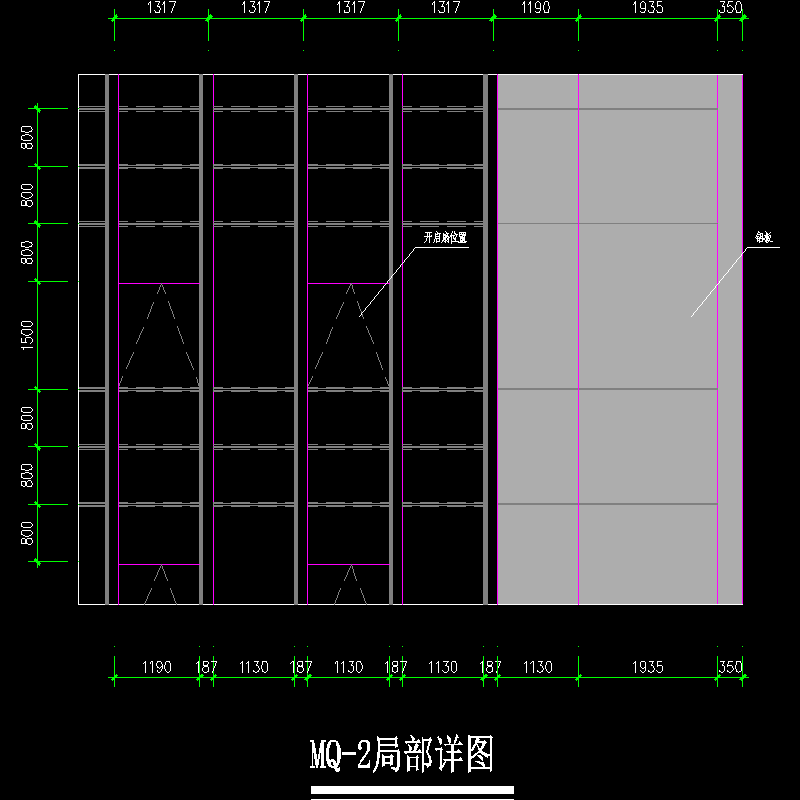 53层超高层办公楼幕墙局部CAD详图纸 - 1
