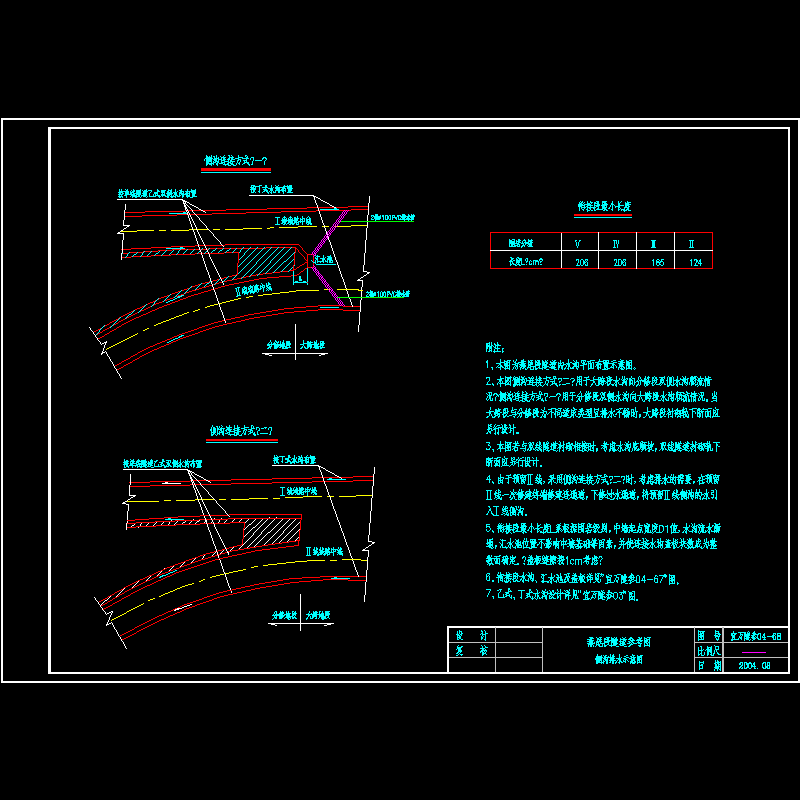 异型隧道侧沟排水示意节点CAD详图纸设计 - 1