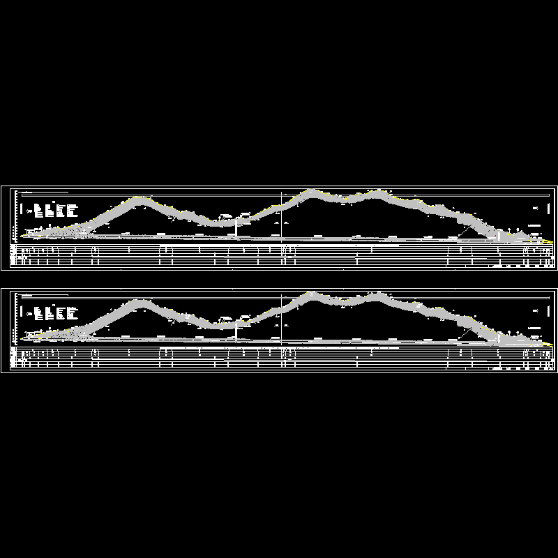 双线分离式隧道右线纵断面节点CAD详图纸设计 - 1