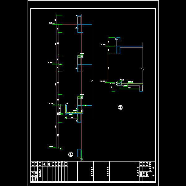 框架结构变电站结构CAD施工图纸（2层桩基础） - 1
