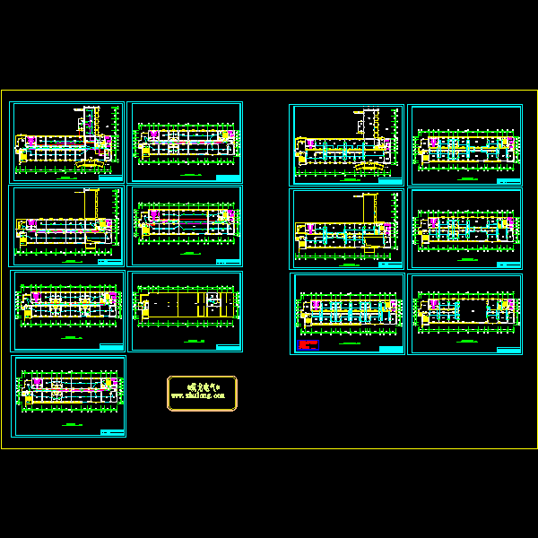 6层综合办公楼电气CAD施工图纸 - 2