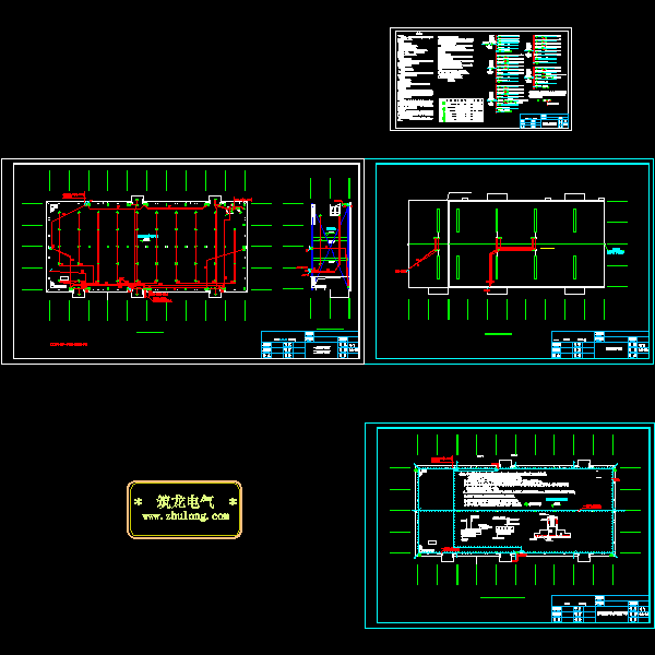 建筑涂材工场电气CAD施工图纸 - 1