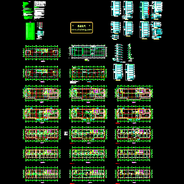 物流园区7层丁类车间电气CAD图纸(综合布线系统) - 1