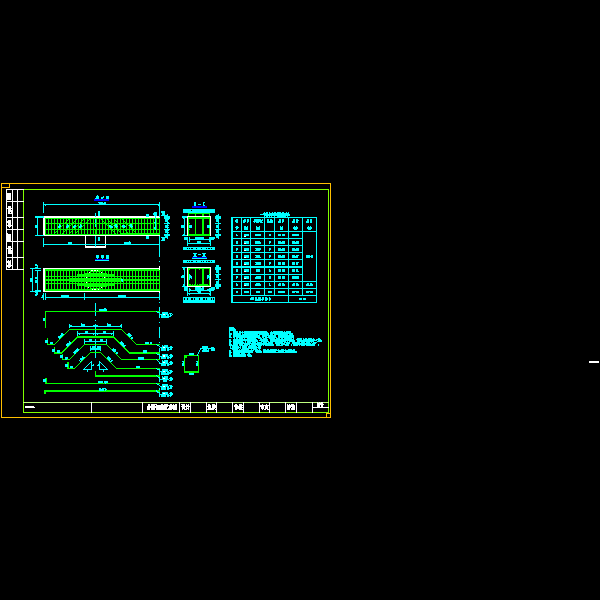 桥新建工程设计CAD图纸(中板钢筋构造图) - 1