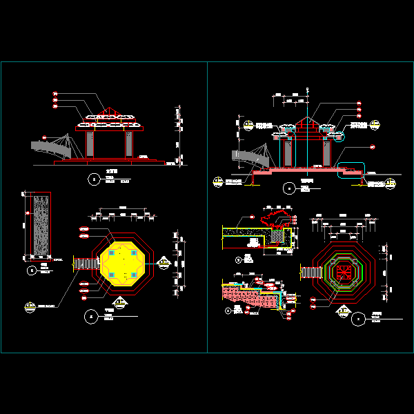 观水亭CAD图纸节点大样图纸 - 1