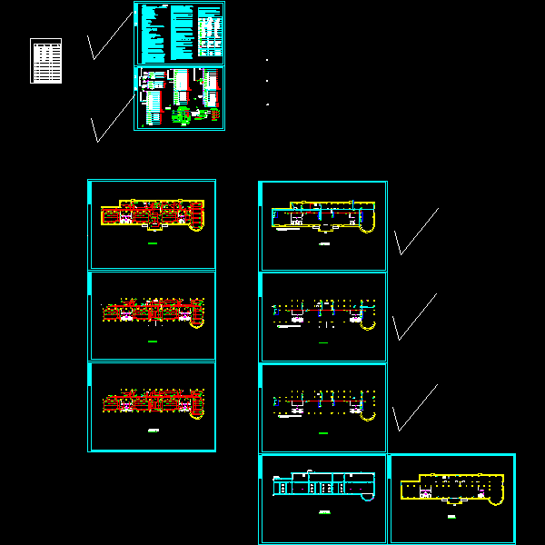3层幼儿园电气施工设计CAD图纸 - 1