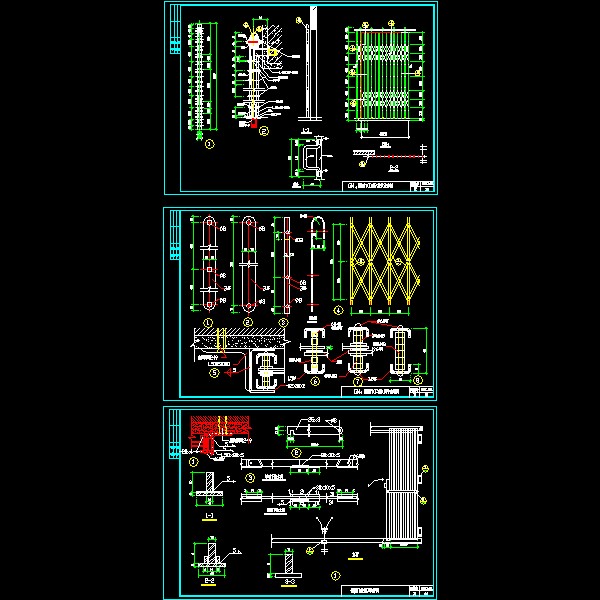 铁栅门旋翻下轨祥CAD图纸 - 1