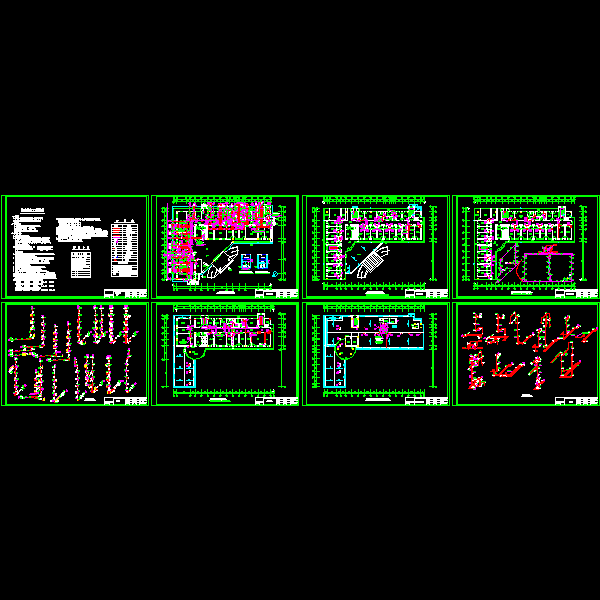 传染病医院病房楼给排水消防设计CAD图纸 - 1