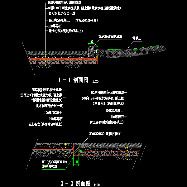 道路铺装剖面CAD图纸 - 1