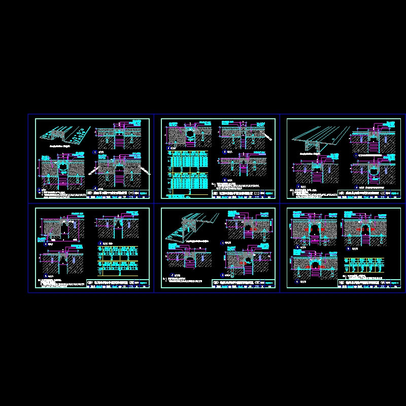 地面单列嵌平型变形缝装置CAD施工方案图纸 - 1
