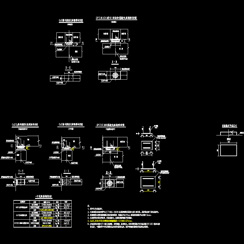 30m简支T梁支座构造通用CAD图纸 - 1