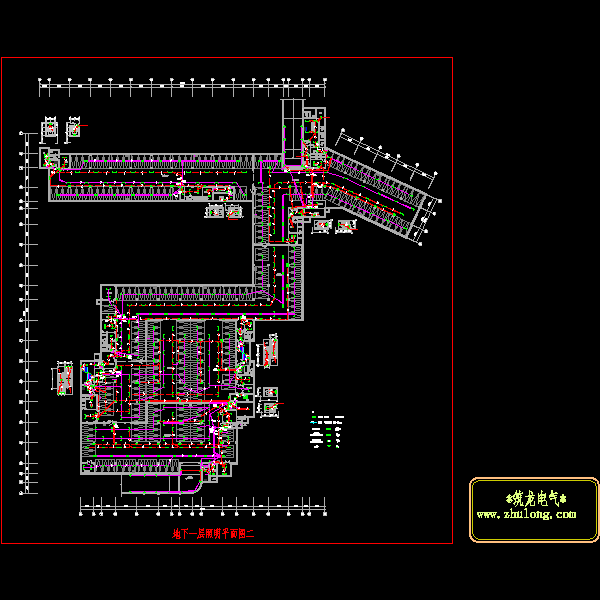 住宅小区地下车库电气CAD施工图纸(火灾自动报警系统) - 3