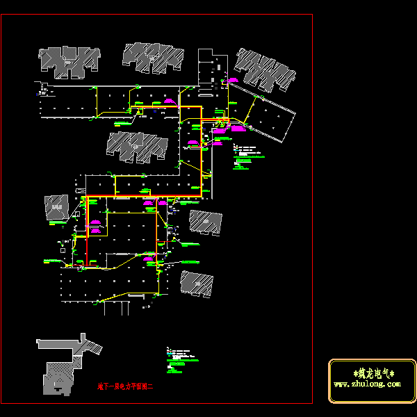 住宅小区地下车库电气CAD施工图纸(火灾自动报警系统) - 4