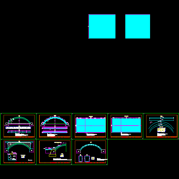 景观1-13m拱桥设计CAD图纸(钢筋布置图) - 3