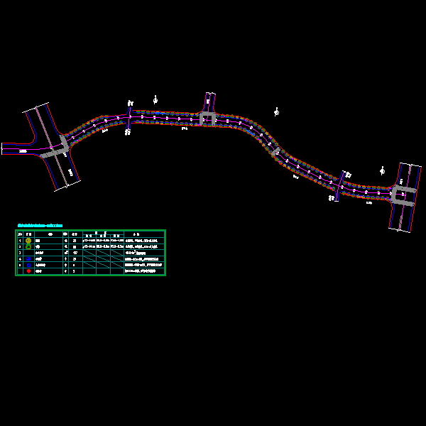 城市支路道路绿化工程施工图纸（路宽20m）(cad设计图) - 3
