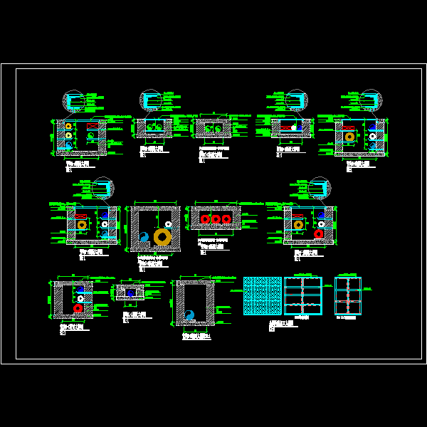 综合管沟施工详细设计CAD图纸 - 1