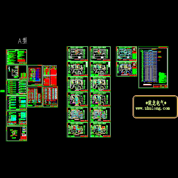 度假区A型高层住宅电气CAD图纸(计算机网络系统)() - 1