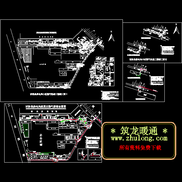 家属区燃气配套工程竣工CAD图纸， - 1